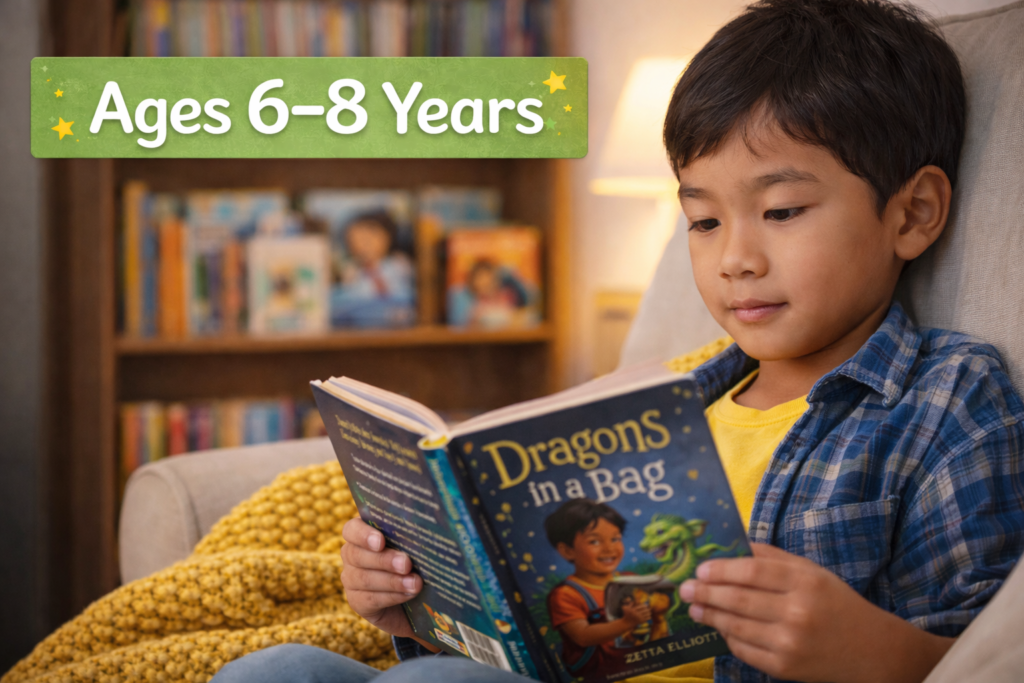 Boy reading book by himself. Image generated by AI