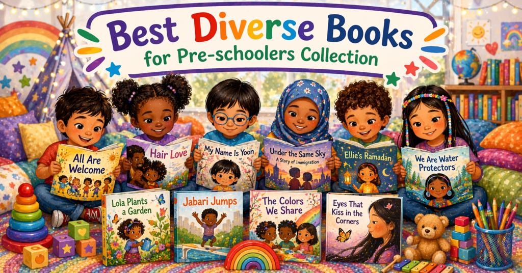 Diverse Book Collection. Image generated by AI