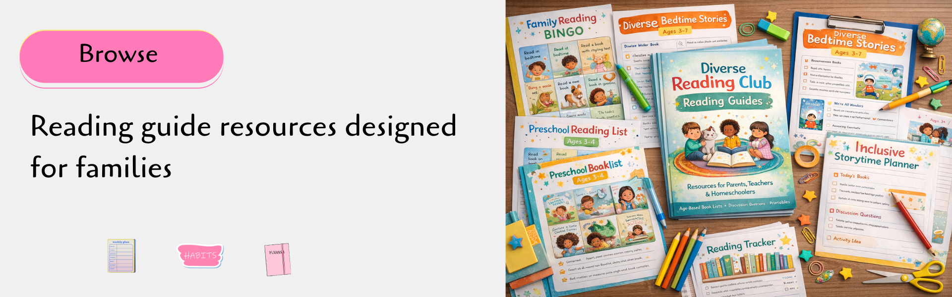 Reading guides banner. Image generated by AI